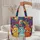 Poodles Geometric Shapes Swirling Lines Floral Wreath - Everyday Carry Gift for Poodle Owners Quilted Tote Bag - 5