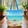 Tropical Beach Sandcastle Umbrella Ball Sunglasses - Everyday Carry Gift Quilted Tote Bag - 3