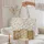 Ornate Vintage Books Gold Embossed Botanical Wildflowers Personal Scroll Everyday Carry Gift Quilted Tote Bag - 5