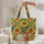 Squirrel Sunflower Quilt Art Personalized - Everyday Carry Gift Quilted Tote Bag - 5
