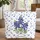 Bluebonnet Garden Flowers Green Leaves Floral Wreath - Everyday Carry Travel Gift Quilted Tote Bag - 1