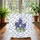 Bluebonnet Garden Flowers Green Leaves Floral Wreath - Everyday Carry Travel Gift Quilted Tote Bag - 3