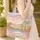 Desert Oasis Landscape Succulent Name Garland - Travel Essentials Quilted Tote Bag - 4