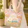 Personalized Daisy Wreath Rainbow Landscape Everyday Carry Gift Quilted Tote Bag - 4