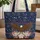 Bald Eagle American Flag Stars Fireworks Vintage Camper Independence Day Gift Quilted Tote Bag - 1
