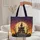 Haunted Mansion Jack-O'-Lanterns Full Moon Thorns Bats - Halloween Spooky Season Carryall Quilted Tote Bag - 5