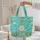 Sea Turtles Rippling Ocean Water Seashells Coral Your Name - Travel Gift Quilted Tote Bag - 5