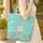Sea Turtles Rippling Ocean Water Seashells Coral Your Name - Travel Gift Quilted Tote Bag - 4