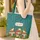 Red-Eyed Frogs Fly Agaric Mushrooms Butterfly Leaf Garland Wildlife Lover Gift Quilted Tote Bag - 4