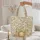 Shimmering Gold Silver Sequins Ornate Circular Star Medallion - Everyday Carry Gift Quilted Tote Bag - 5