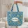 Japanese Waves Chrysanthemum Medallion - Everyday Carry Gift Quilted Tote Bag - 5