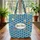 Japanese Waves Chrysanthemum Medallion - Everyday Carry Gift Quilted Tote Bag - 3
