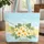 Tropical Plumeria Palm Leaf Personalized Name - Travel Essentials for Her Quilted Tote Bag - 1