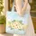 Tropical Plumeria Palm Leaf Personalized Name - Travel Essentials for Her Quilted Tote Bag - 4