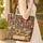 Vintage Book Spines Roses Personalized Name Scroll - Everyday Carry Gift for Readers Quilted Tote Bag - 4