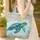 Personalized Sea Turtle Ocean Currents Coral Reef - Travel Essentials Quilted Tote Bag - 4