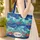 Blue Octopus Tropical Fish Coral Reef Personalized Ocean Lover Everyday Carry Gift Quilted Tote Bag - 4