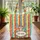 Vertical Rainbow Stripes Fantasy Mushrooms Floral Wreath - Everyday Carry Gift for Kids Quilted Tote Bag - 3