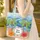Tropical Palm Trees Hibiscus Starfish Leaf Garland - Travel Essentials Quilted Tote Bag - 4