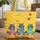 Cartoon Horses Sunglasses Hay Bales Pennant Flag Everyday Carry for Horse Lover Quilted Tote Bag - 1