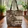 Western Horse Head Bridle Personal Name Sign - Everyday Carry Gift for Western Fan Quilted Tote Bag - 3