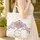 Pink Rose Bouquet Floral Wreath Scrollwork Vines Everyday Carry Gift Quilted Tote Bag - 4