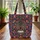 Calavera Folk Art Floral Leaf Day of the Dead Everyday Travel Gift Quilted Tote Bag - 3