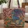 Blue Winged Dragon Antique Books Vine Leaf Star - Everyday Carry Gift Quilted Tote Bag - 1