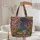 Blue Winged Dragon Antique Books Vine Leaf Star - Everyday Carry Gift Quilted Tote Bag - 5