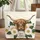 Highland Cow Daisy Name Garland - Everyday Carry Gift for Cow Lover Quilted Tote Bag - 1
