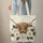 Highland Cow Daisy Name Garland - Everyday Carry Gift for Cow Lover Quilted Tote Bag - 6