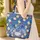 Majestic Blue Winged Dragon Blooming Roses Green Foliage Heart Everyday Carry Gift Quilted Tote Bag - 4