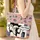 Three Faces Cloud Speech Bubble Gingham Check Weave Everyday Carry Essentials Gift Quilted Tote Bag - 4