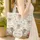 Vintage Books Wildflowers Botanical Floral Wreath Everyday Carry Quilted Tote Bag - 4