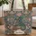 Mythical Ornate Dragon Antique Books Botanical Florals Everyday Carry Gift Quilted Tote Bag - 1