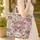 Ornate Skull Intertwining Flowers Leaves Vines Personalized Everyday Carry Gift Quilted Tote Bag - 4