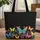 Rainbow Butterflies Filigree Personalized Name - Everyday Carry Travel Lifestyle Gift Quilted Tote Bag - 1