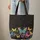 Rainbow Butterflies Filigree Personalized Name - Everyday Carry Travel Lifestyle Gift Quilted Tote Bag - 6