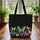 Rainbow Butterflies Filigree Personalized Name - Everyday Carry Travel Lifestyle Gift Quilted Tote Bag - 3