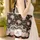 Raccoons Among Pink Roses Green Foliage Floral Wreath Wildlife Lover Gift Quilted Tote Bag - 4