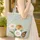 Wheat Daisy Coneflower Monarch Butterfly Personalized Leaf Garland Everyday Carry Gift Quilted Tote Bag - 4
