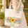 Scattered Leaves Sunflowers Floral Garland - Everyday Carry Flower Lover Gift Quilted Tote Bag - 4