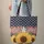 Sunflower American Stars Stripes - Everyday Carry Travel Market Day Gift Quilted Tote Bag - 6