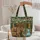 Brown Bear Rustic Cabin Waterfall Wooden Sign - Wildlife Lover Carry Gift Quilted Tote Bag - 5
