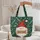 Gnome Winter Foliage Berries Snowflakes - Personalized Everyday Carry Gift Quilted Tote Bag - 5