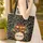 Camper Van Autumn Leaves Snowflakes Personalized Name - Winter Travel Gift Quilted Tote Bag - 4