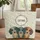 Dachshund Dogs Floral Wreath - Everyday Carry Gift for Dog Lover Quilted Tote Bag - 1