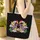 Personalized Purple Dragons Gold Wings Fire - Travel Essentials Gift for Dragon Lovers Quilted Tote Bag - 4