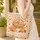 Personalized Autumn Leaves Pumpkins Gourds Harvest Basket - Fall Market Day Gift Quilted Tote Bag - 4