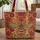 Bee Autumn Botanicals Daisies Curved Scroll - Everyday Carry Gift for Bee Lover Quilted Tote Bag - 1